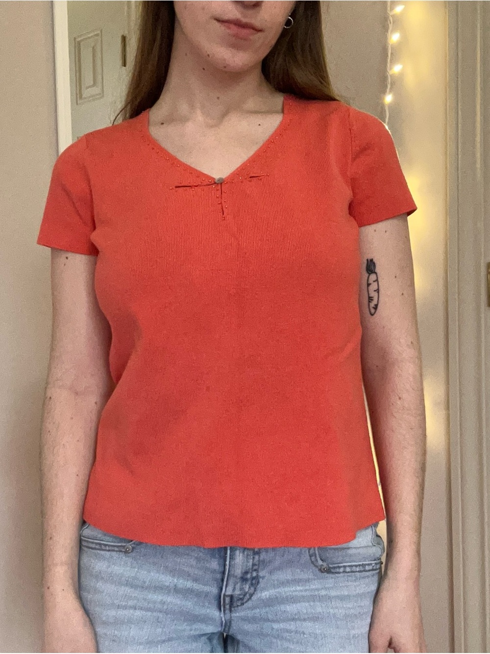 Y2K Coral Top